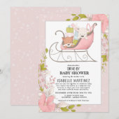 Stoffen die tijdens de winterslaap tegen Baby show Kaart (Voorkant / Achterkant)