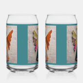 Stoffen engel sodaglas blikvorm glas (Links)
