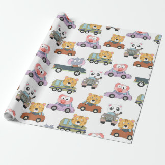 Stoffen in auto's cadeaupapier