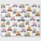 Stoffen in auto's cadeaupapier (Vlak)