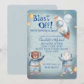 Stoffen in de buitenruimte, Baby Boy Theme Kaart (Voorkant / Achterkant)