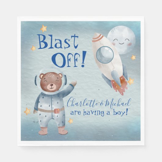 Stoffen in de buitenruimte, Baby Boy Theme Servet (Voorkant)