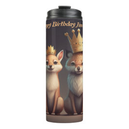 Stoffen in het wild draag kroon thermosbeker