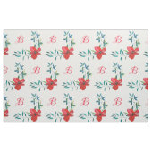 Stoffen met eigen monogram rode klaprozen katoenen (Fat Quarter)