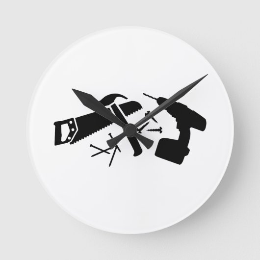 Stoffen met schroevendraaier voor hamernagels ronde klok (Voorkant)