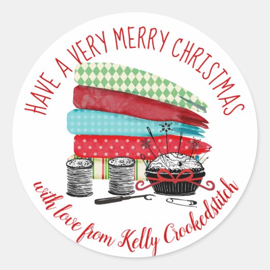 Stoffen naaibegrippen quilten Kerst sticker (Voorkant)