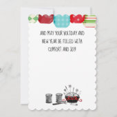 Stoffen noties naaien quilten kerstkaart (Achterkant)