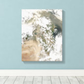 Stoffen stormen over het Midden-Oosten Canvas Afdruk (Insitu (Houten vloer))
