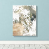 Stoffen stormen over het Midden-Oosten Canvas Afdruk (Insitu (Houten vloer))