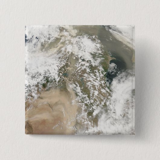 Stoffen stormen over het Midden-Oosten Vierkante Button 5,1 Cm (Voorkant)