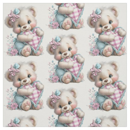 Stoffen teddybeer babyshower  (Swatch)
