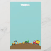 Stoffen voor de bouw van jongens briefpapier (Voorkant)