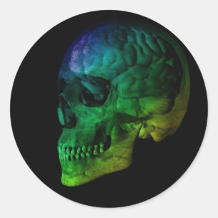 Stoffen voor de schedel ronde sticker