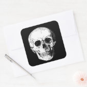 Stoffen voor de schedel vierkante sticker (Envelop)