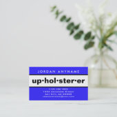 Stoffer Bold Blauw en Wit Visitekaartje (Staand voorkant)
