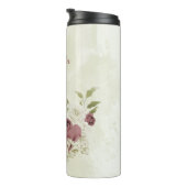 stofferige roos witte bloemen bruiloft thermosbeker (Geroteerd rechts)