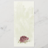 stofferige roze witte bloemen botanische bruiloft menu (Achterkant)