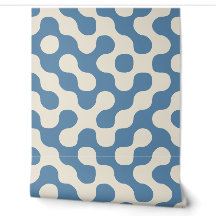 Stoffig blau abstract geometrisch