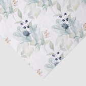 Stoffig blau aquarel bloemen tissuepapier (Detail)