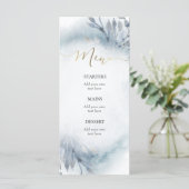 stoffig blau aquarel Menu (Staand voorkant)