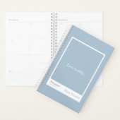 Stoffig blau citaat klein planner (Display)