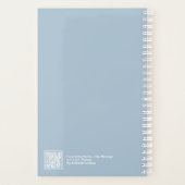 Stoffig blau citaat klein planner (Achterkant)