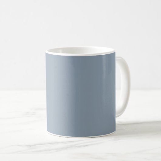 Stoffig blau effen kleur koffiemok (Voorkant rechts)
