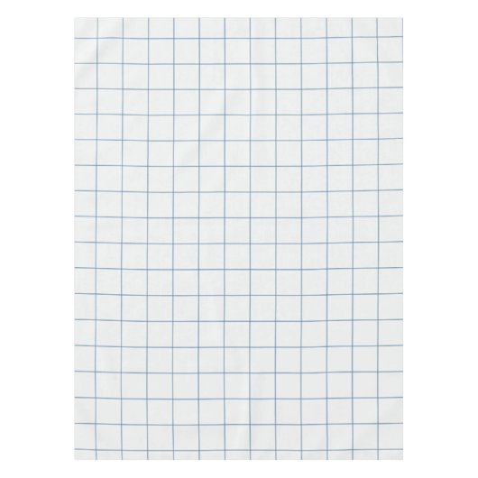 Stoffig blau groot vensterraster tafelkleed (Voorkant)