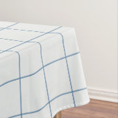 Stoffig blau groot vensterraster tafelkleed (Voorbeeld)