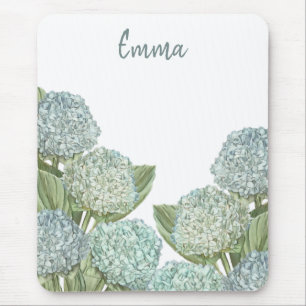 Stoffig Blau Hortensia Boeket Muismat
