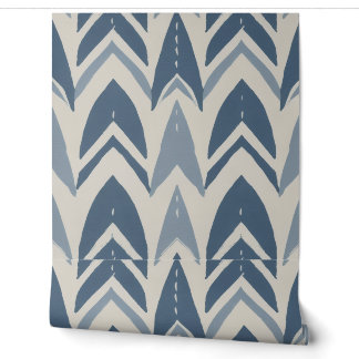 Stoffig blau kust batik Parang chevron geometrisch Behang