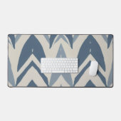 Stoffig blau kust batik Parang chevron geometrisch Bureaumat (Keyboard & Muis)