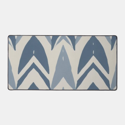 Stoffig blau kust batik Parang chevron geometrisch Bureaumat (Voorkant)