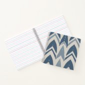 Stoffig blau kust batik Parang chevron geometrisch Notitieboek (Binnen)