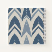 Stoffig blau kust batik Parang chevron geometrisch Notitieboek (Achterkant)