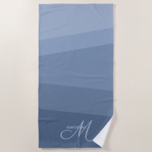Stoffig Blau Monogram Geometrisch