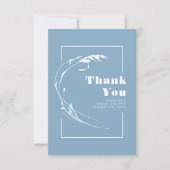 Stoffig blau Pampasgras romantische dank je wel Bedankkaart (Voorkant)