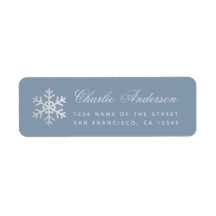 Stoffig blau sneeuwvlok Winter vakantie Nep zilver