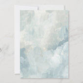 Stoffig Blauw Abstract Brushstrokes Modern Wedding Kaart (Achterkant)