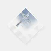 stoffig blauw agaatkruis Eerste Communie Servet (Hoek)