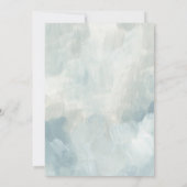 Stoffig Blauw Artistiek Abstract Brushstrokes Brui Kaart (Achterkant)