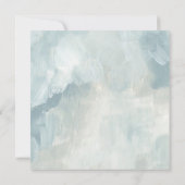 Stoffig Blauw Artistiek Abstract Brushstrokes Brui Kaart (Achterkant)