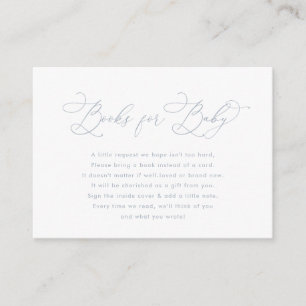 Stoffig blauw baby shower boeken voor baby kaart