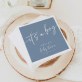 Stoffig Blauw Baby shower Papieren servetten Moder