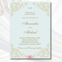 Stoffig blauw barok bruiloft