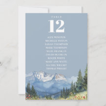 Stoffig Blauw Berg Tafel Nummer Zitting Grafiek