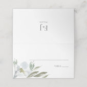 Stoffig Blauw Bloemen Plaats Kaarten Plaatskaartje (Buitenkant ongevouwen)