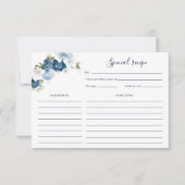  Stoffig Blauw Bloemen Vrijgezellenfeest Recept (Voorkant)