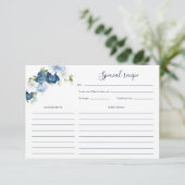  Stoffig Blauw Bloemen Vrijgezellenfeest Recept (Staand voorkant)