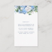 Stoffig Blauw Bloemengroen - Hydrangea Blooms Visitekaartje (Achterkant)